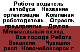 Работа водитель автобуса › Название организации ­ Компания-работодатель › Отрасль предприятия ­ Другое › Минимальный оклад ­ 45 000 - Все города Работа » Вакансии   . Чувашия респ.,Новочебоксарск г.